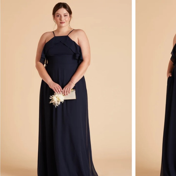 Birdy Grey- Jules Dress- Chiffon Navy - Picture 3 of 5